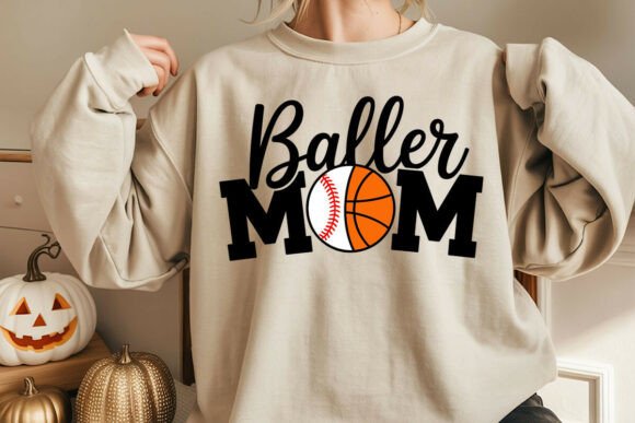 Baller Mom SVG Baseball, Basketball Svg Graphics and Crafts