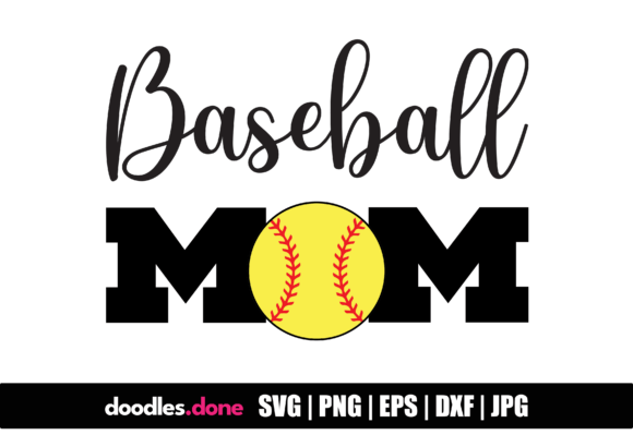 Baseball Mom SVG, Softball Mom SVG Graphics and Crafts