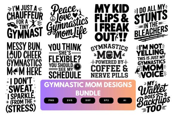 Gymnastics Mom SVG Bundle Graphics and Crafts Review