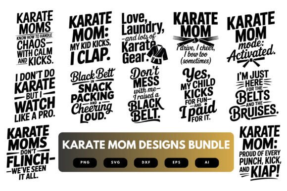 Karate Mom SVG Bundle: Graphics and Crafts for Sellers