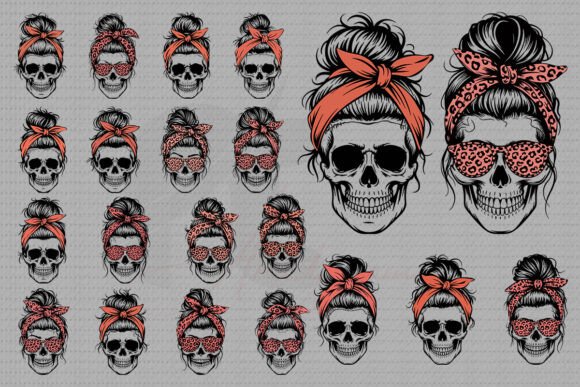 Messy Bun Skull Mom SVG Bundle Review