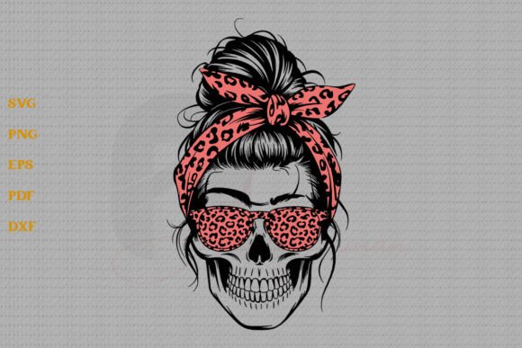 Messy Bun Skull Mom SVG Mom Life SVG PNG Graphics and Crafts Review