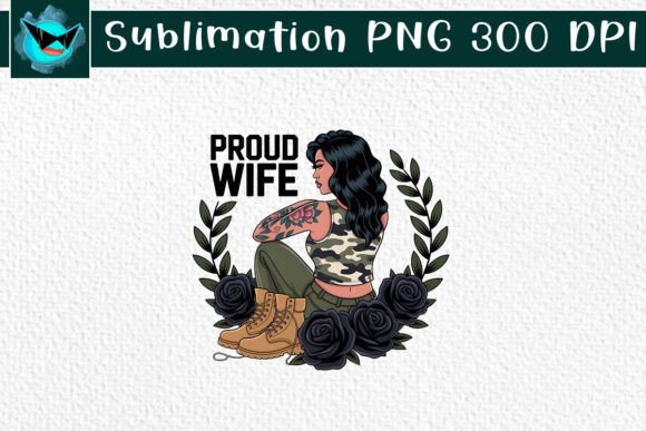 Military Wife Black Hair Veteran Mom SVG Graphics and Crafts