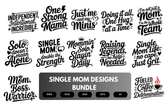 Single Mom SVG Bundle: Graphics and Crafts Review