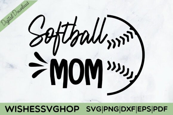 Softball Mom SVG PNG Graphics and Crafts Review