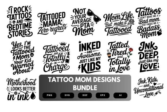 Tattoo Mom SVG Bundle: Graphics and Crafts for Bold Branding