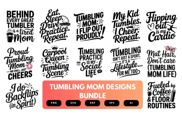 Tumbling Mom SVG Bundle: A Designer’s Review for Crafts and Graphics Projects